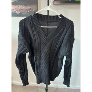 Black Vneck Yesfahion Women's Sweater/Top sz S
